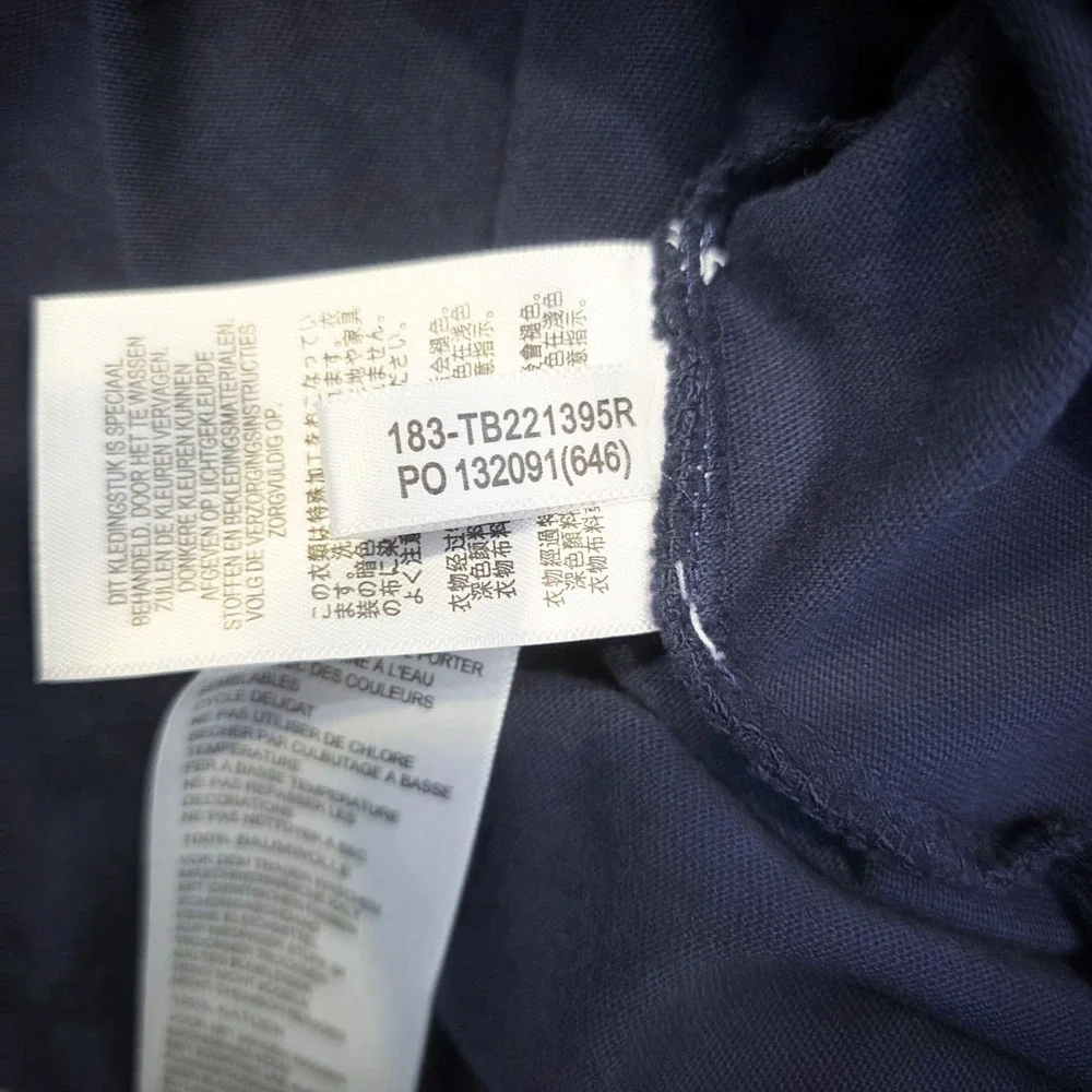 Tommy Bahama Men's Long Sleeve T-Shirt Size L Navy Dry Fit Workout - Picture 2 of 9